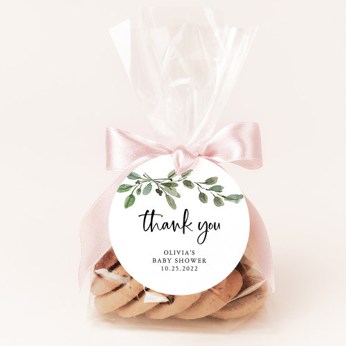 Simple Watercolor Greenery | Thank You Baby Shower
