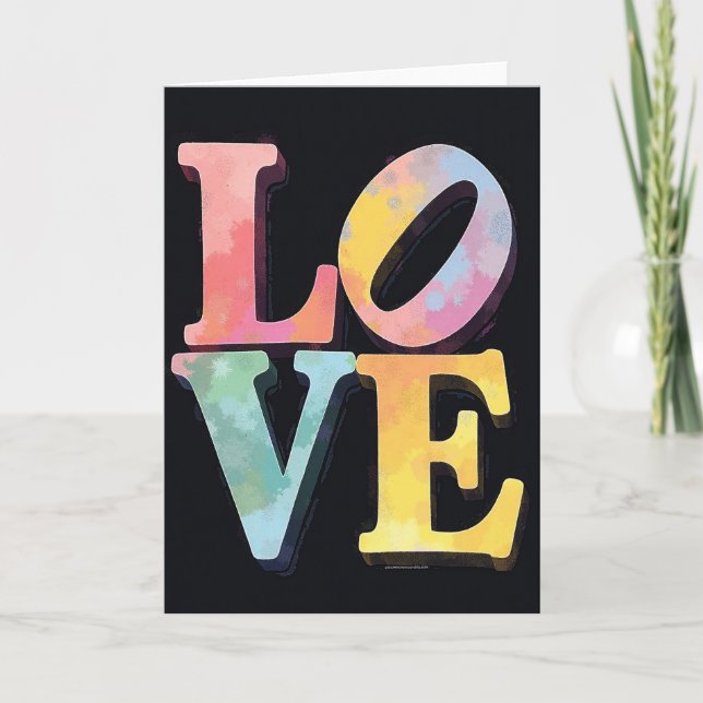 Simple Watercolor Love Card (Front)