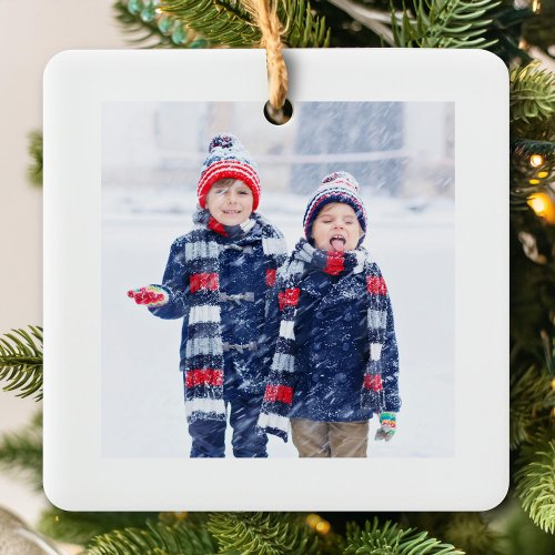 Simple Watercolor Photo Christmas Ornaments