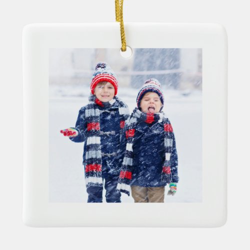 Simple Watercolor Photo Christmas Ornaments