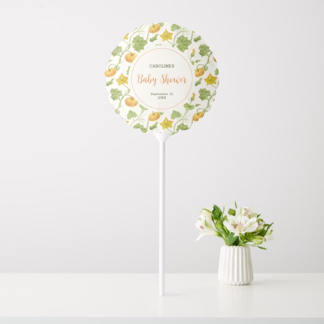 simple watercolor pumkin pattern balloon (In SItu)