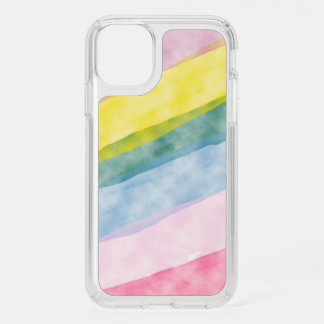 Simple Watercolor Stripes iPhone 11 Case