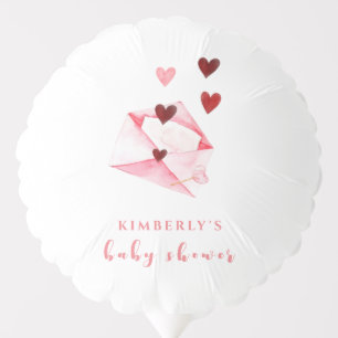 Simple Watercolor Sweet Heart Letter Baby Shower Balloon