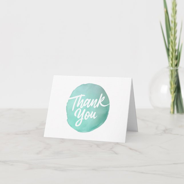 Simple watercolor thank you script design (Front)