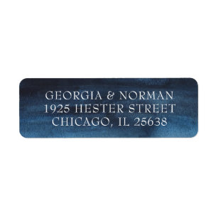 Navy Blue Return Address Labels | Zazzle