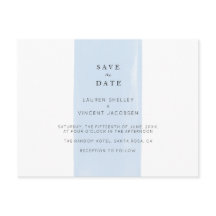 Simple Watercolor Wedding Save The Date Postard