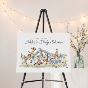 Simple Watercolor Winnie the Pooh Baby Shower Foam Board
