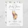 Simple Watercolor Winnie the Pooh Baby Shower Invitation