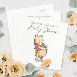 Simple Watercolor Winnie the Pooh Baby Shower Napkins