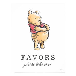 Simple Watercolor Winnie the Pooh Baby Shower Poster