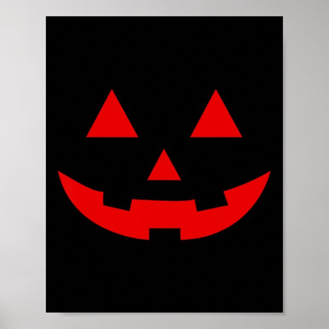 Simple Watermelon Jack O Lantern Summer Halloween  Poster (Front)