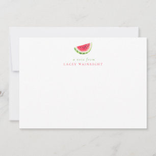 Simple Watermelon Summer Personalized Stationery Note Card
