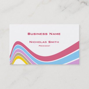 Simple wave business card