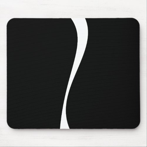 Simple Waves 2 _ Black and White Mouse Pad