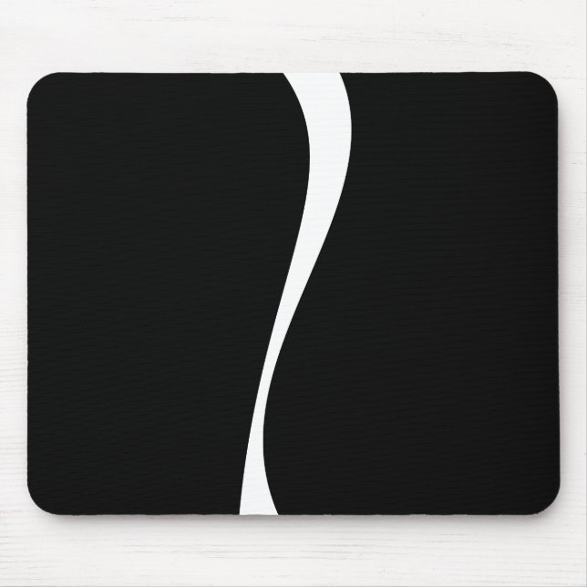 Simple Waves 2 - Black and White Mouse Pad (Front)