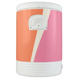 Simple Waves 2 in Pink, Orange, and Cream Beverage Cooler