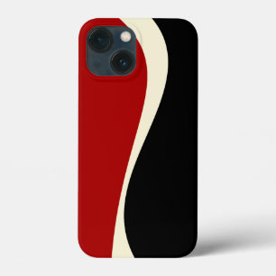 Simple Waves 2 in Red and Cream iPhone 13 Mini Case