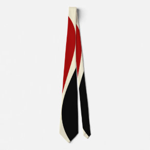 Simple Waves 2 in Red and Cream Neck Tie