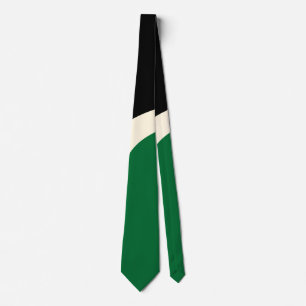 Simple Waves 3 in Green, Cream and Black Neck Tie