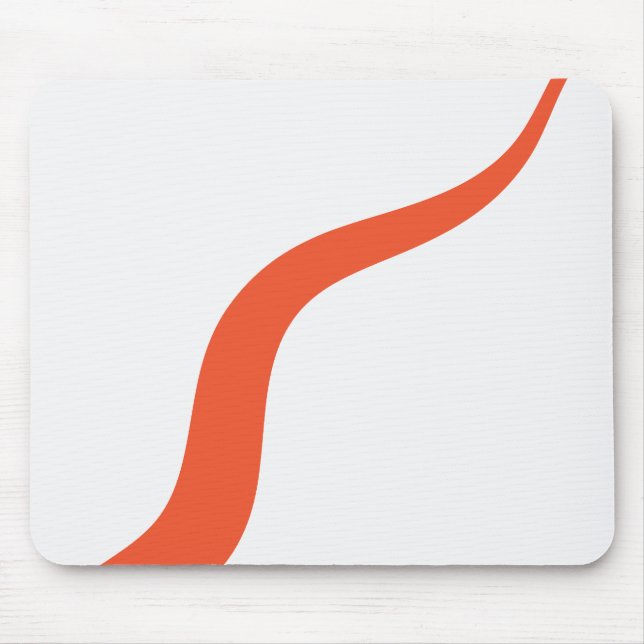 Simple Waves 3 - Orange and White Mouse Pad (Front)
