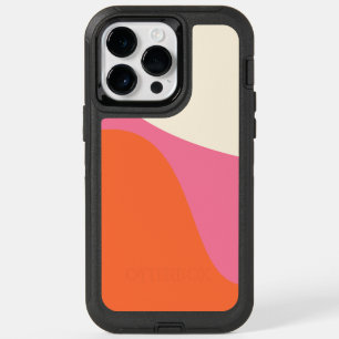 Simple Waves 4 in Pink, Orange, and Cream OtterBox iPhone 14 Pro Max Case