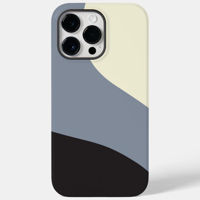 Simple Waves - Black, Gray and Cream Case-Mate iPhone Case (Back)