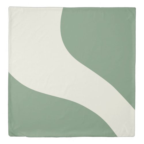 Simple Waves in Green Duvet Cover