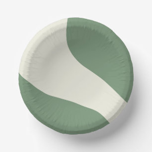 Simple Waves in Green Paper Bowls