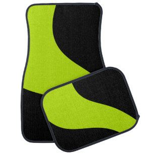 Simple Waves in Lime Green Car Floor Mat