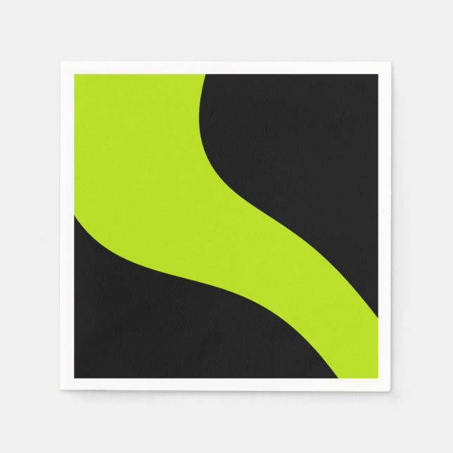 Simple Waves in Lime Green Napkins (Front)