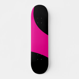 Simple Waves in Magenta and Black Skateboard