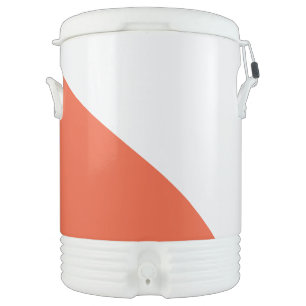 Simple Waves - Orange and White Beverage Cooler