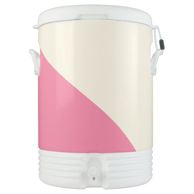 Simple Waves - Pink, Orange and Cream  Beverage Cooler (Front)