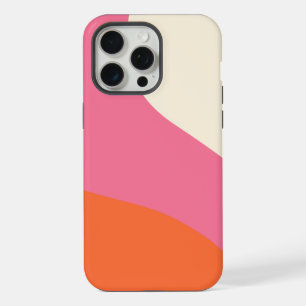 Simple Waves - Pink, Orange and Cream iPhone 15 Pro Max Case