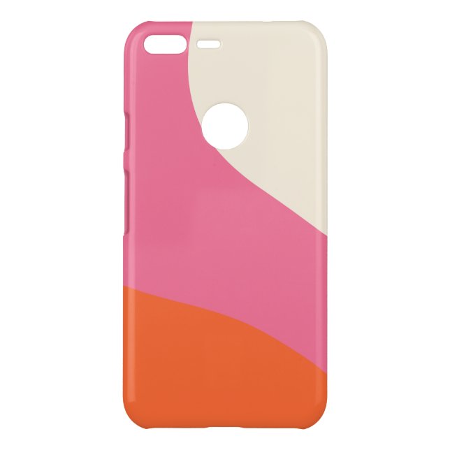 Simple Waves - Pink, Orange and Cream Uncommon Google Pixel XL Case (Back)