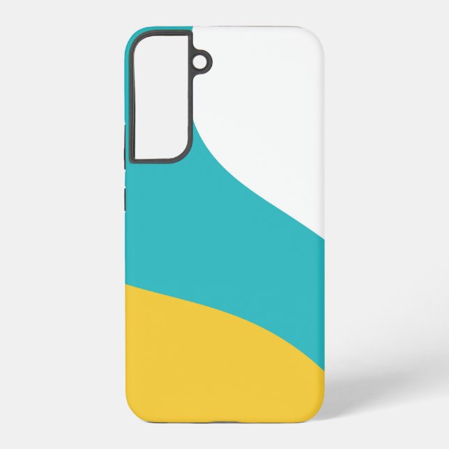Simple Waves - Turquoise and Yellow Samsung Galaxy Case (Back)