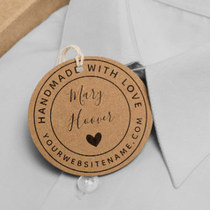 Simple Website Custom Name Handmade With Love Rubber Stamp
