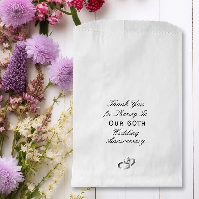 Simple Wedding Anniversary Diamond Ring Thank You Favor Bag (Creator Uploaded)