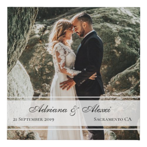 Simple Wedding Anniversary Photo Modern Typography