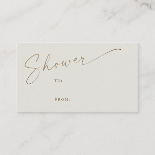 Simple Wedding Bridal Shower Gift Tag