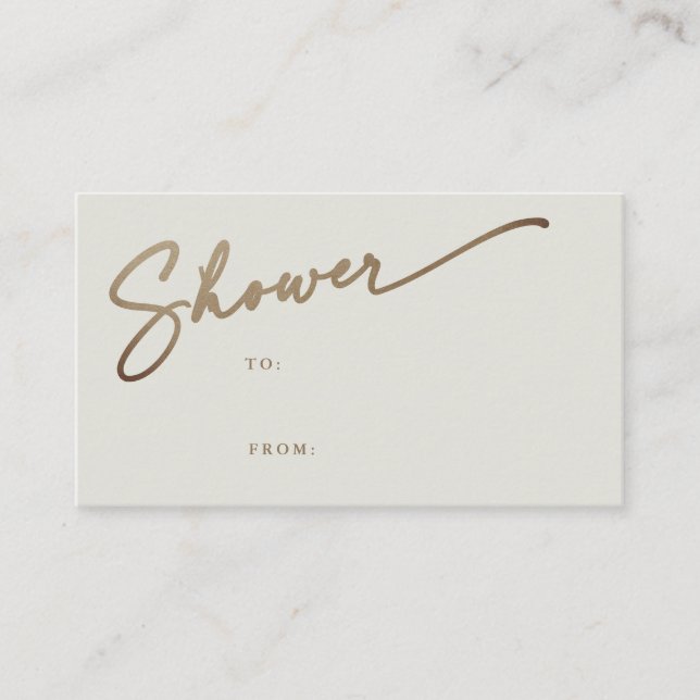 Simple Wedding Bridal Shower Gift Tag (Front)