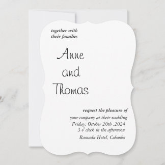 Simple wedding card