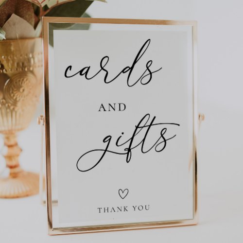 Simple Wedding Cards and Gifts Sign
