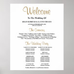 Simple Wedding Ceremony Program Sign<br><div class="desc">Simple Wedding Ceremony Program Sign</div>
