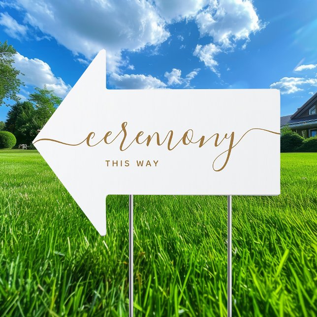 Simple Wedding Ceremony This Way Arrow Sign (Creator Uploaded)