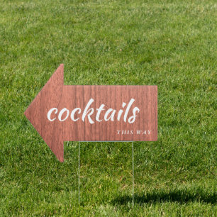 Simple Wedding Cocktails Sign
