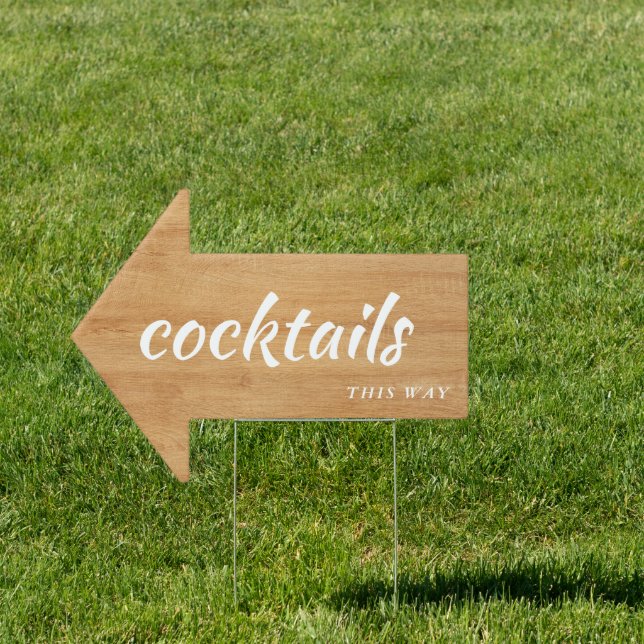 Simple Wedding Cocktails Sign (Insitu)