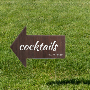 Simple Wedding Cocktails Sign