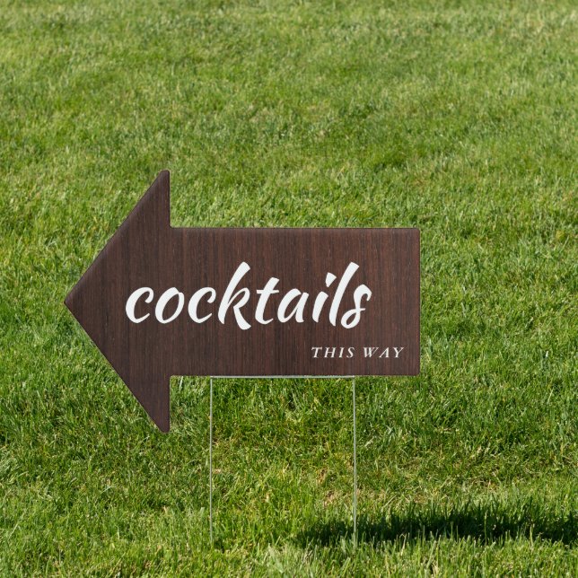 Simple Wedding Cocktails Sign (Insitu)