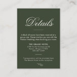 Simple Wedding Details Card at Zazzle